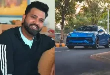 Rohit Sharma seen in Blue Lamborghini on Mumbai road again, you know its price?