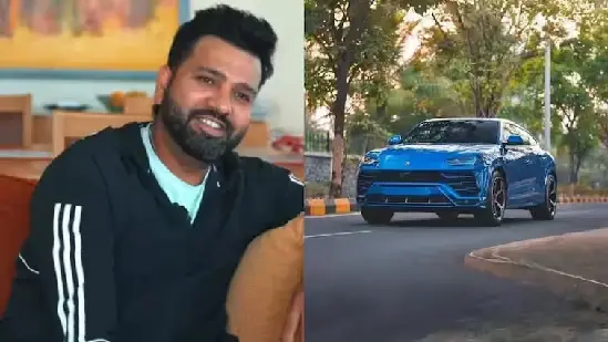 Rohit Sharma seen successful  Blue Lamborghini connected  Mumbai roadworthy  again, you cognize  its price?