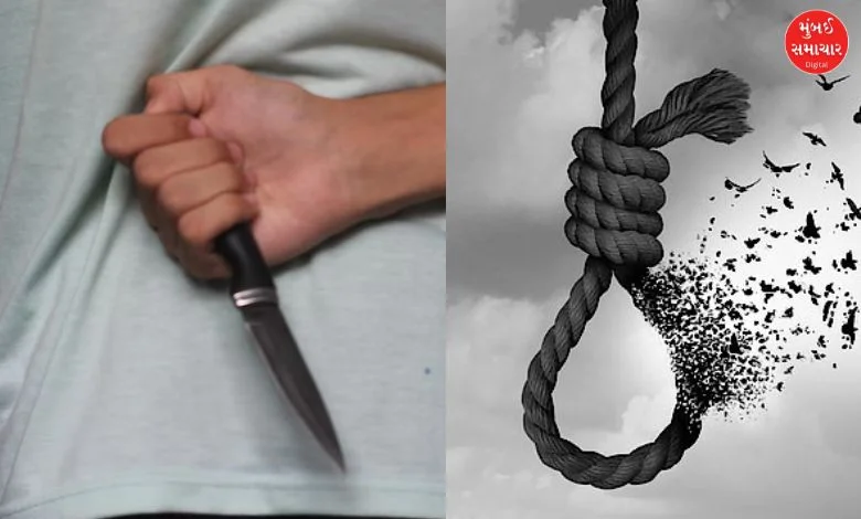 husband brutally killed wife by stabbing then commits suicide in surat