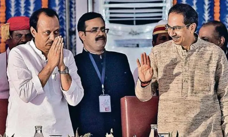 What is the condition of Ajit Pawar and Uddhav Thackeray's party in Jammu and Kashmir? What percentage of votes did you get?