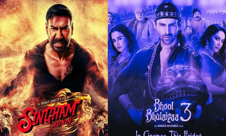 Boxoffice collection of Singham Again and Bhul Bhulaiya`3