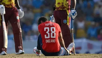 England's Topley Faces Penalty for Chair-Smashing Incident