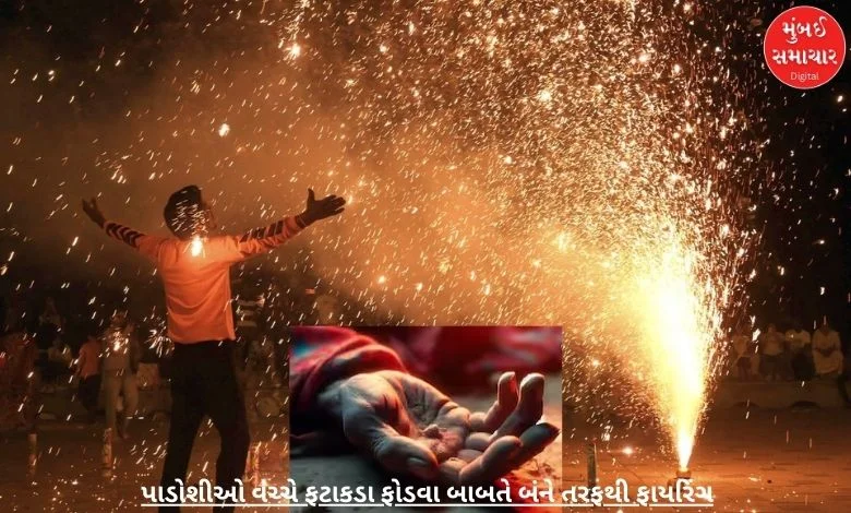 Firing for bursting firecrackers in Mehsana, old man dies