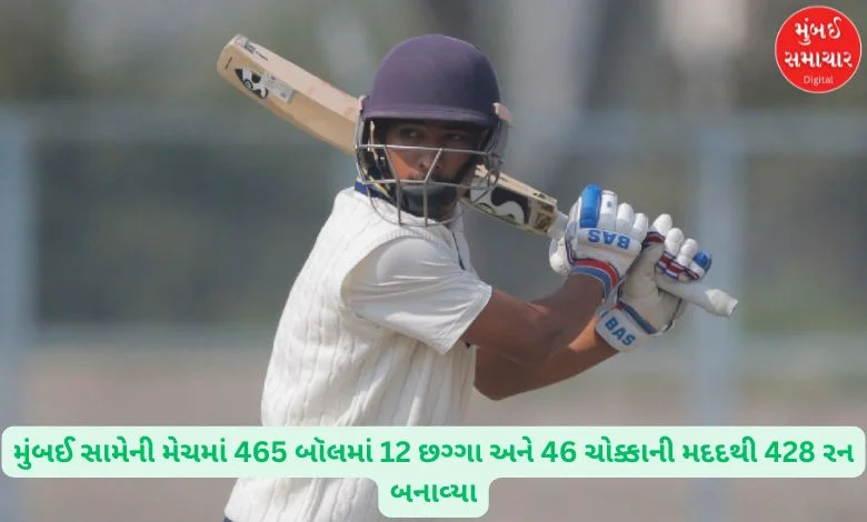 Haryana's Yashwardan scores record-breaking runs, smashes 428 runs