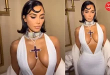 Kim Kardashian flaunts Princess Diana's cross necklace…