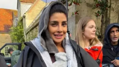 Priyanka Chopra enjoying her shoot in cold London weather