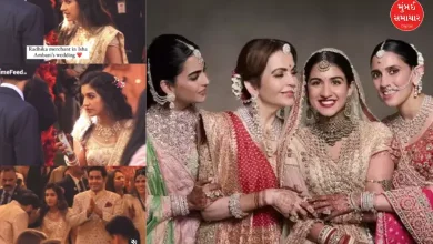 Radhika Merchant's appearance at Isha Ambani's wedding