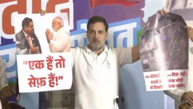 Rahul Gandhi targets PM Modi during press conference about Dharavi project