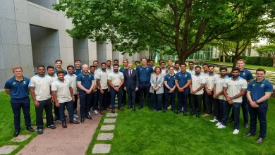 Team India meets Australian PM in Canberra