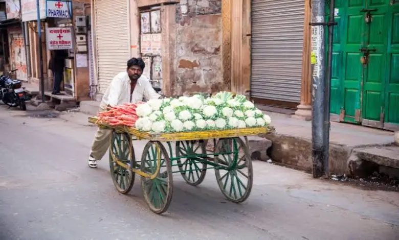 Vegetable vendors have to display names on carts in Najafgarh vegetable market