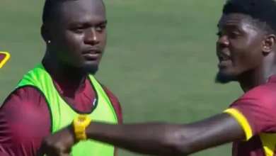 West Indian player Alzari leave ground after disagreement with captain Shai Hope