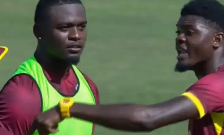 West Indian player Alzari leave ground after disagreement with captain Shai Hope