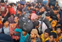 Passengers going home on Chhath in Surat formed a one and a half kilometer long line outside the railway station, the crowd was overwhelming, watch Video...