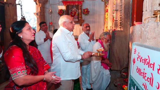 gujarat cm bhupendra patel at panchdev temple on new yea