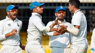 Delhi team players bowling during the Syed Mushtaq Ali Trophy 2024 match