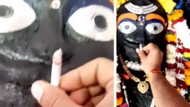 jabalpur man offered cigarette to the statue of lord kaal bhairav