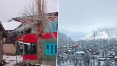 snowfall in jammu kashmir mountains