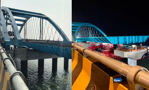 mumbai coastal road bridge installation