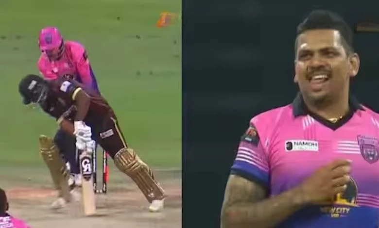 Look at how Charles was clean bowled by Narine's magic ball!