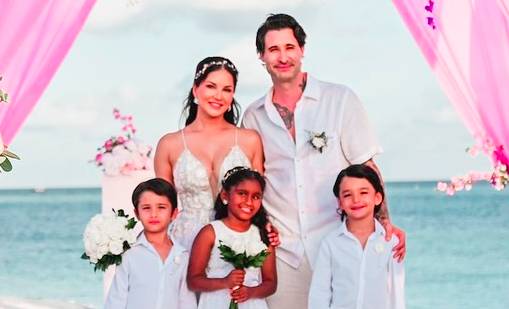 sunny leone and daniel weber renew wedding vows in maldives