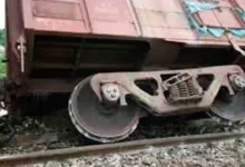 derailed goods train in telangana