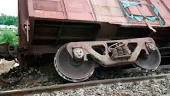 derailed goods train in telangana