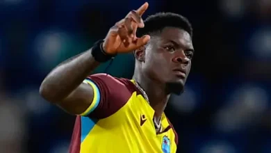 Alzarri Joseph was sent off by the match referee after he abused the umpire...