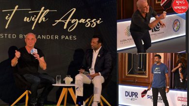 Andre Agassi meets Bopanna and Paes