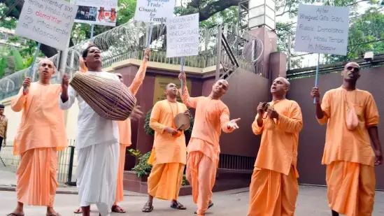 ISKCON big allegation on Bangladesh 63 saints allowed enter India