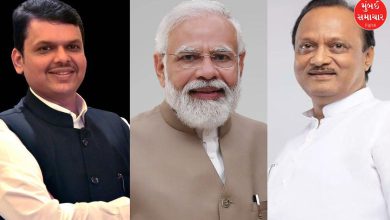 Devendra Fadnavis and Ajit Pawar meeting PM Modi