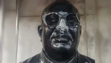 Ahmedabad Dr Babasaheb Ambedkar statue Vandalized