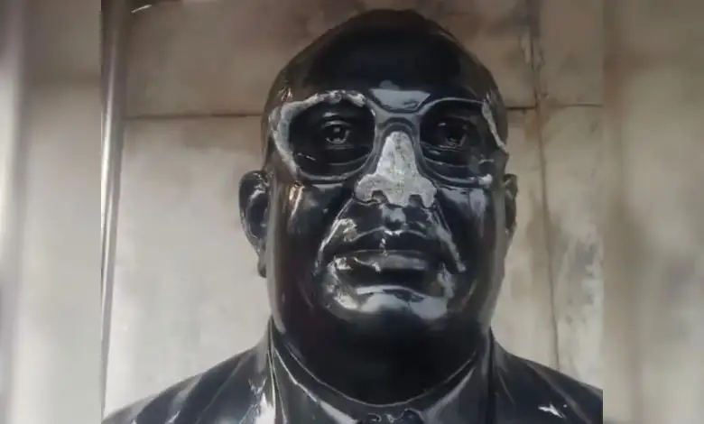 Ahmedabad Dr Babasaheb Ambedkar statue Vandalized