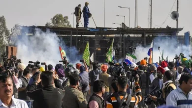 Farmers Delhi march today security at shambhu barricades with nails