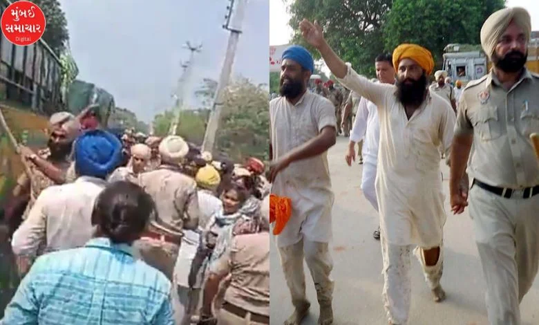 Farmers lathicharged in Mansa, Punjab, policemen and farmers injured in clash