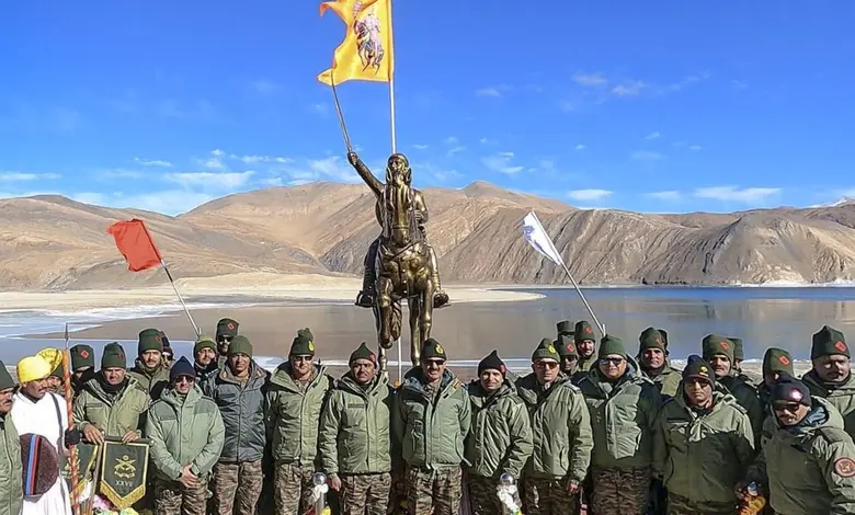 Indian Army installs statue of Chhatrapati Shivaji Maharaj in Ladakh