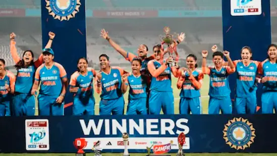 Indian women cricketers set new records in Navi Mumbai, including team score and individual milestones by Smriti and Richa."