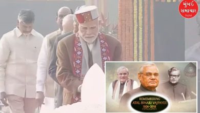 Prime Minister Modi paying tribute to Atal Bihari Vajpayee on his 100th birth anniversary