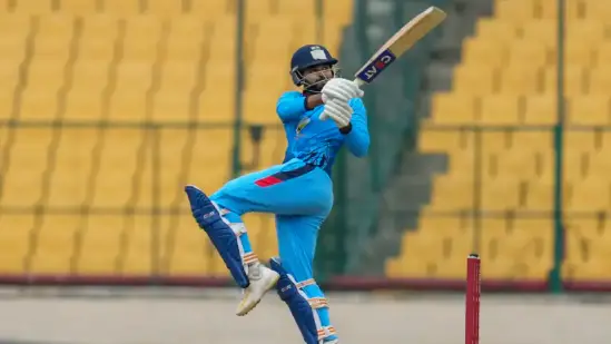 Sreejith celebrates unbeaten 150, outshining Shreyas' 114 in Ahmedabad match