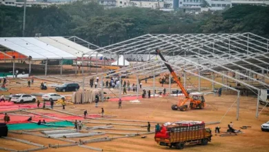 Preparation for the swearing-in ceremony of Maharashtra's new government