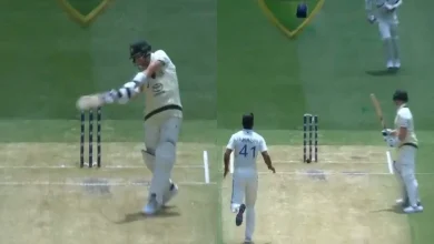 Smith cleaned bowled awkwardly on Akash's ball