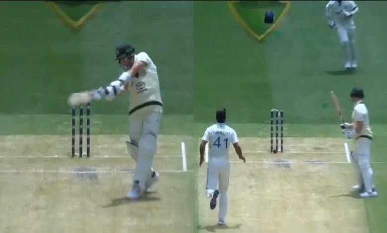 Smith cleaned bowled awkwardly on Akash's ball