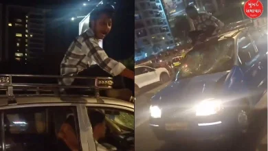 Youth Sits on Taxi to Stop Driver on Highway