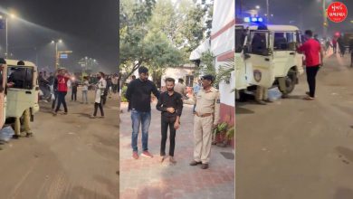 Viral Video: Terror of 'anti-social elements' in Ahmedabad, forcibly putting police in a van and.....