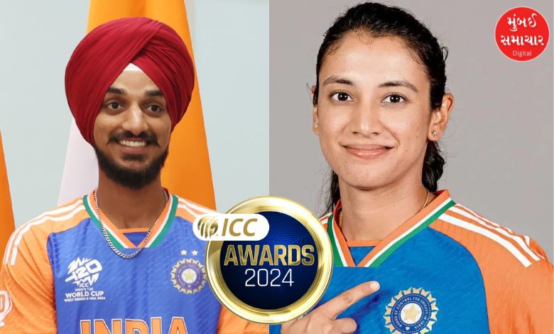 Arshdeep Singh and Smriti Mandhana nominated for ICC Awards 2024