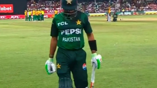 Babar Azam dismissed for 0 in 1st T20I against South Africa