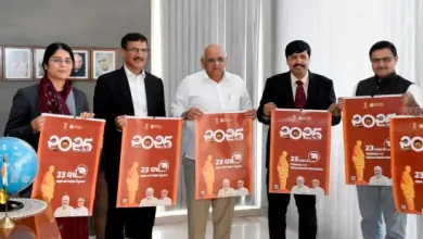 Chief Minister Bhupendra Patel releasing the 2025 state government's calendar.