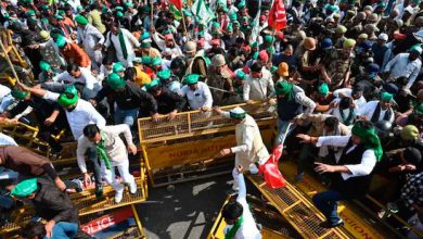 Farmers' protest march at Shambhu-Khanauri border