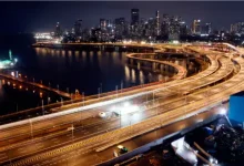 Haji Ali Interchange of Mumbai Coastal Road with operational arms