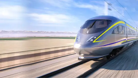 Concept image of Indian Railways bullet train