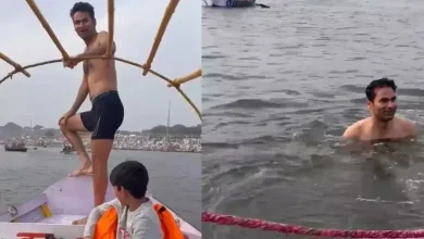 This cricketer took a dip in the Yamuna before the Prayagraj Mahakumbh, the video went viral